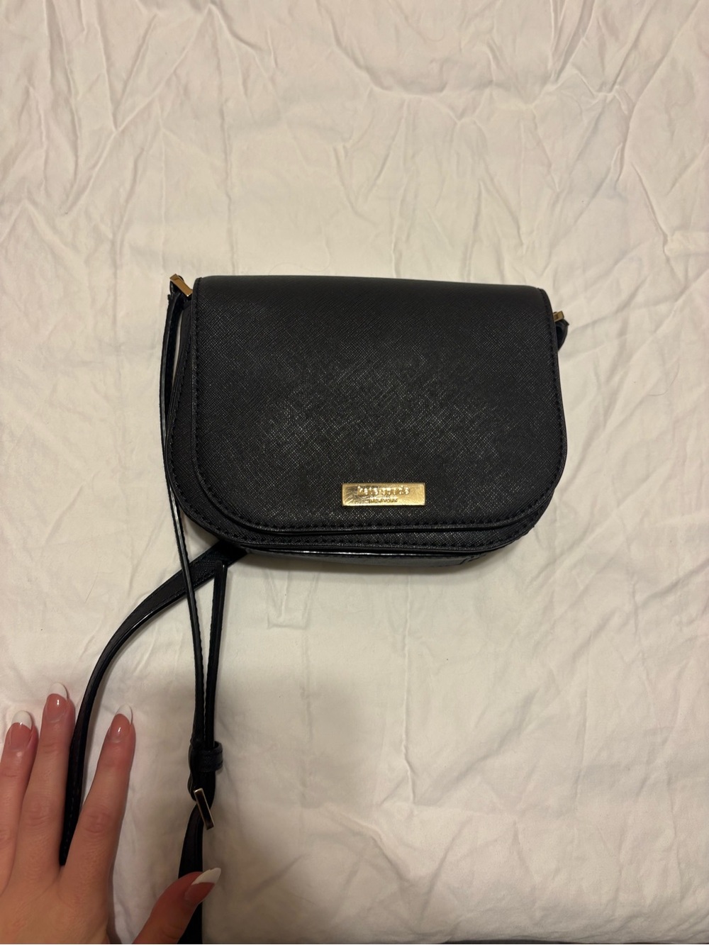Kate Spade Black Crossbody Saddle Bag